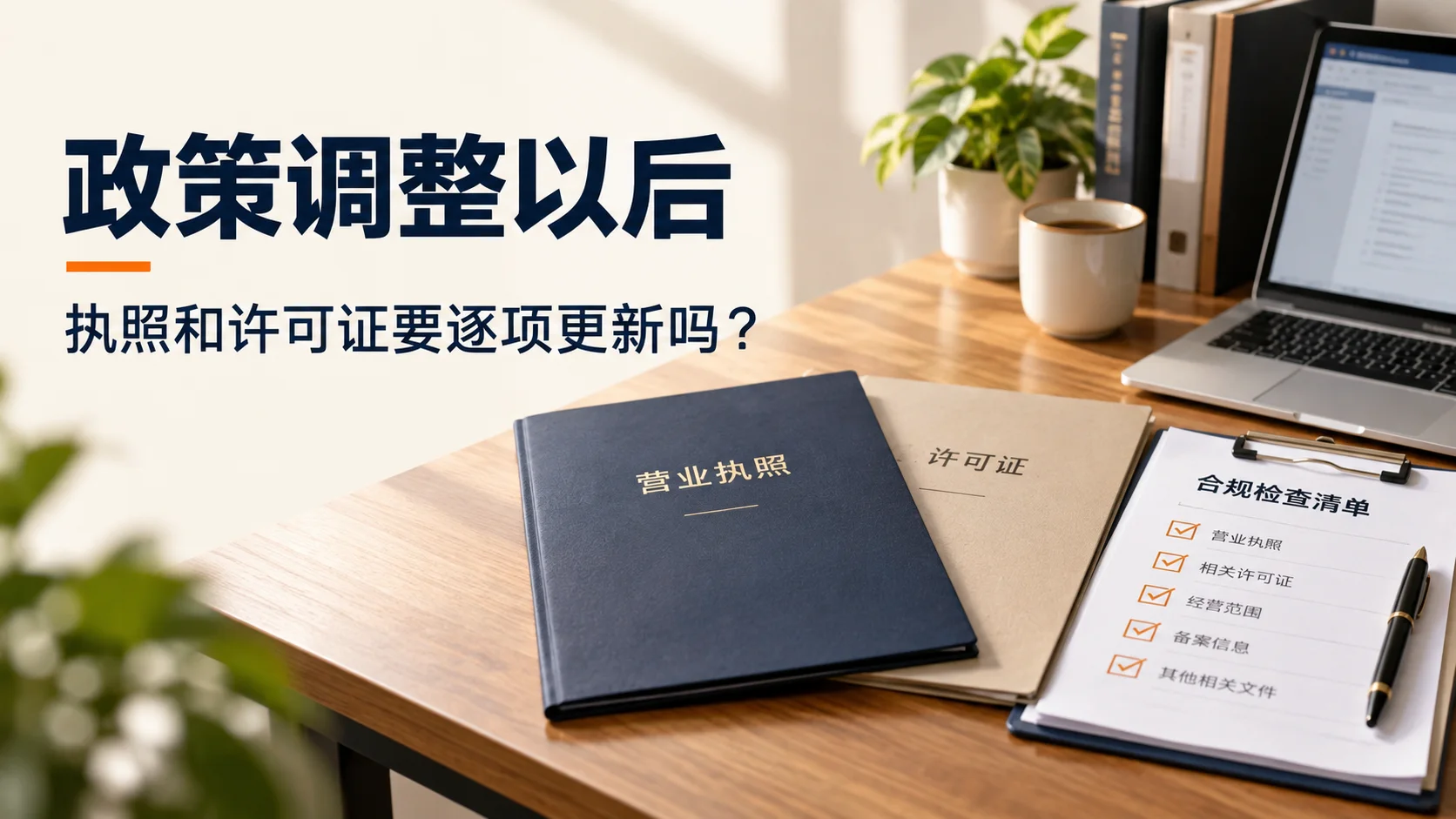 政策调整后,营业执照和许可证要逐项更新吗?