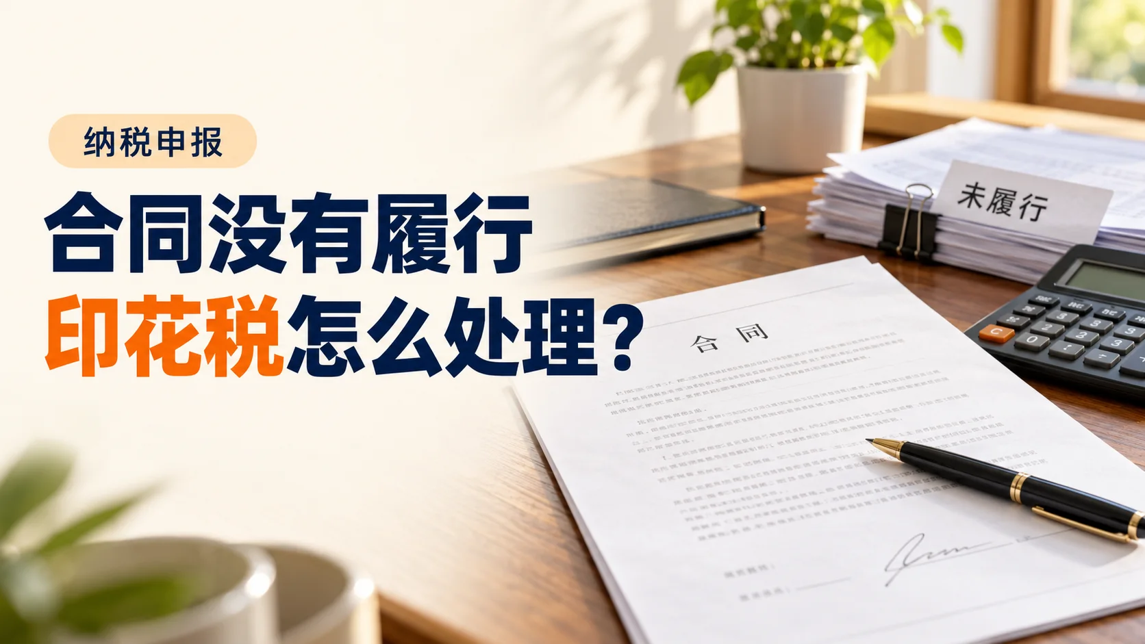 合同签了却没履行,印花税还要处理吗?
