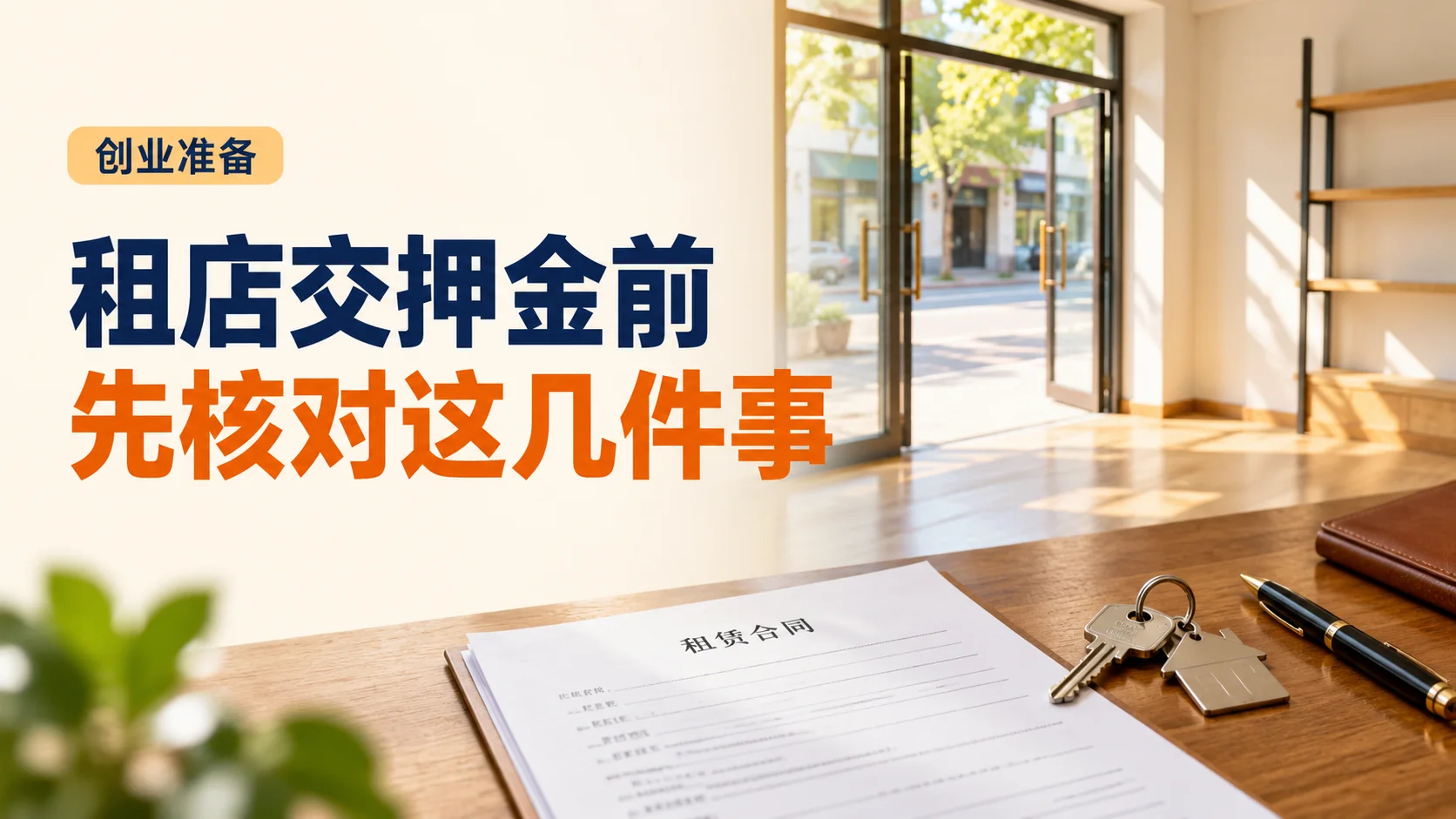 租门店交押金前,要核对房东、转租和办证条件吗?